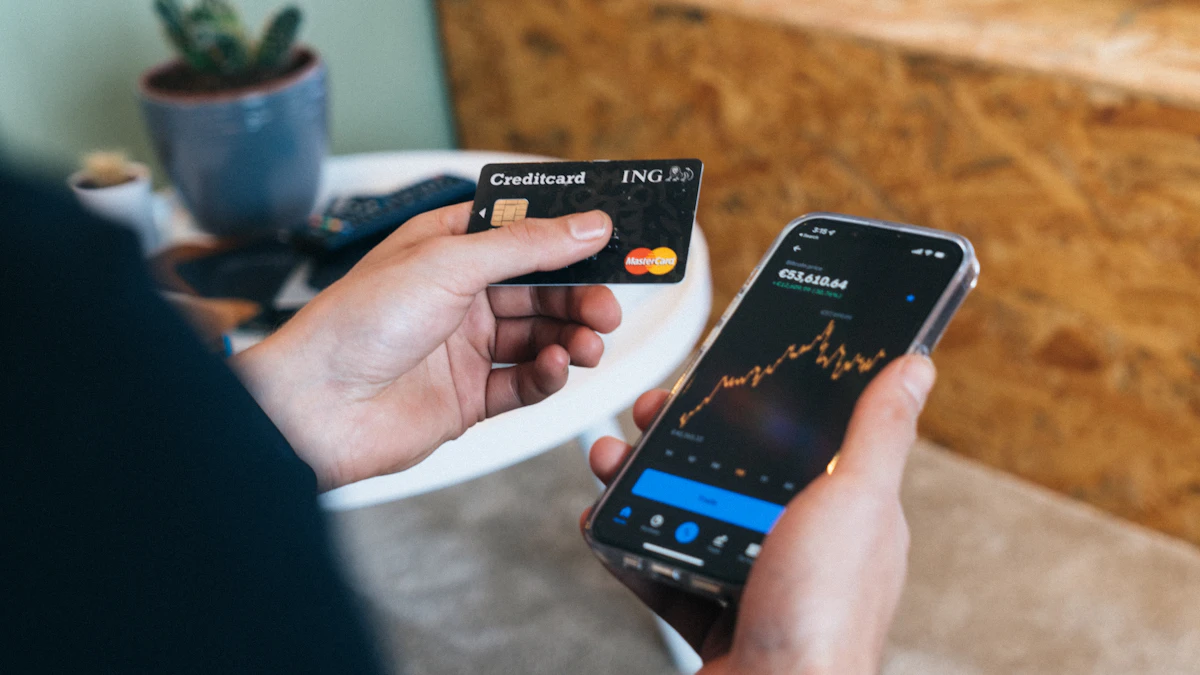 Person holding a smartphone and a credit card, the setup many people try when buying bitcoin with a credit card