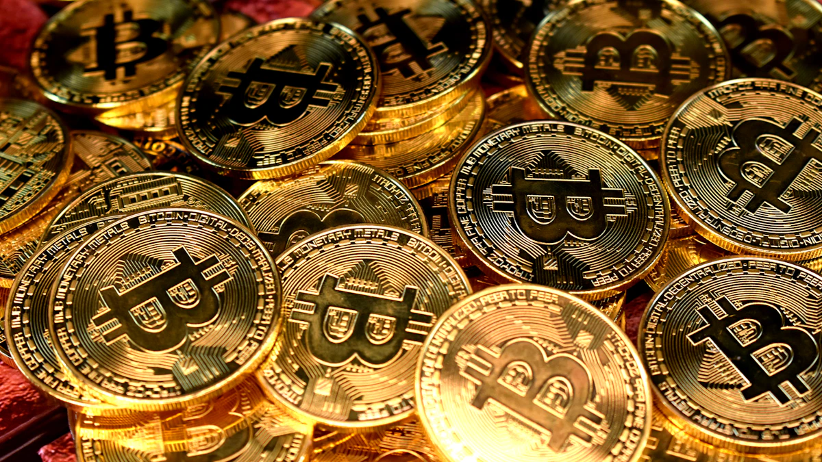 Gold and silver coins stacked together, a nod to the bitcoin exposure in Franklin Templeton's new dividend ETFs