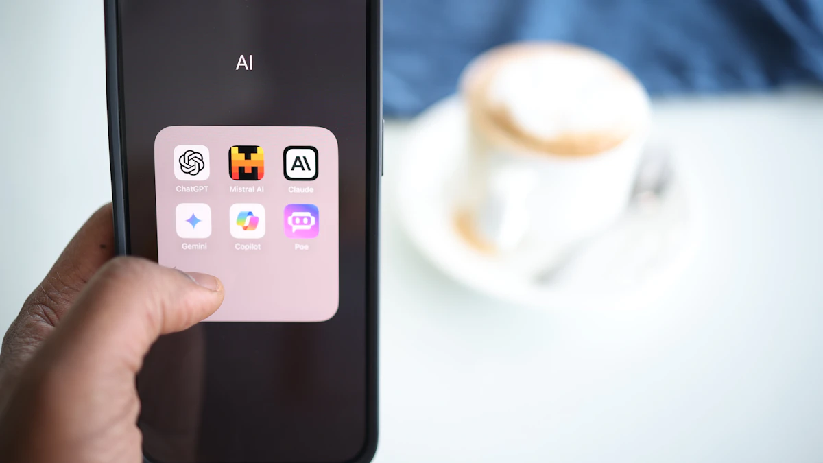 A person holding a smartphone with an AI chat app open, as Mistral releases the open weights of Large 4