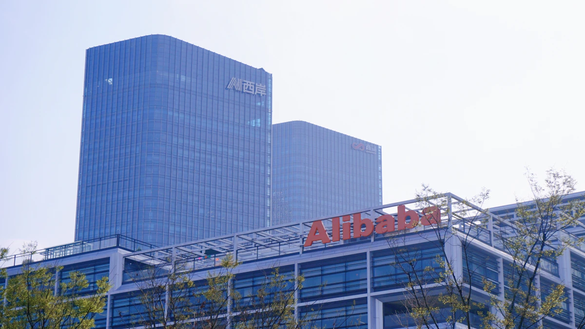 Alibaba headquarters building in China, home of the company behind the Qwen3.8 open weight AI model