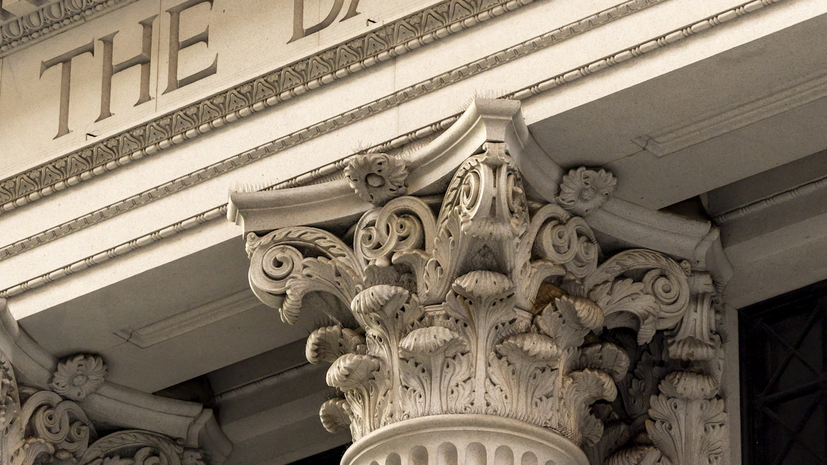 Ornate classical columns on a bank facade, the kind of institution Ripple joins with its new national trust charter